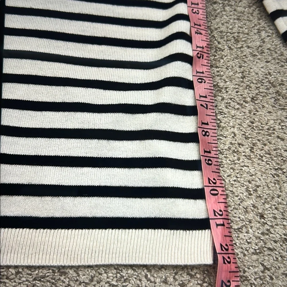 Kate Spade Broome Street Heart Patch Striped Sweater, XS